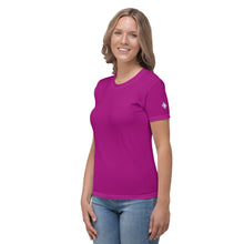 Durable Women's BJJ Rash Guard - Solid Color, Short Sleeves - Fresh Eggplant