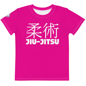 Dynamic Comfort: Boy's Short Sleeve Classic Jiu-Jitsu Rash Guard - Hollywood Cerise Boys Exclusive Jiu-Jitsu Kids Rash Guard Short Sleeve