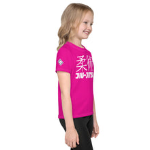 Dynamic Comfort: Girl's Short Sleeve Classic Jiu-Jitsu Rash Guard - Hollywood Cerise Exclusive Girls Jiu-Jitsu Kids Rash Guard Short Sleeve