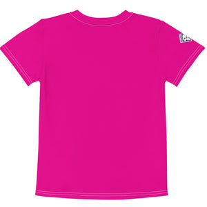 Dynamic Comfort: Girl's Short Sleeve Classic Jiu-Jitsu Rash Guard - Hollywood Cerise Exclusive Girls Jiu-Jitsu Kids Rash Guard Short Sleeve