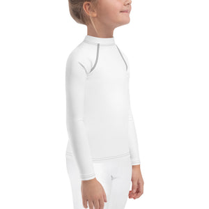 Easy Breezy: Solid Color Rash Guards for Kids Girls - Snow