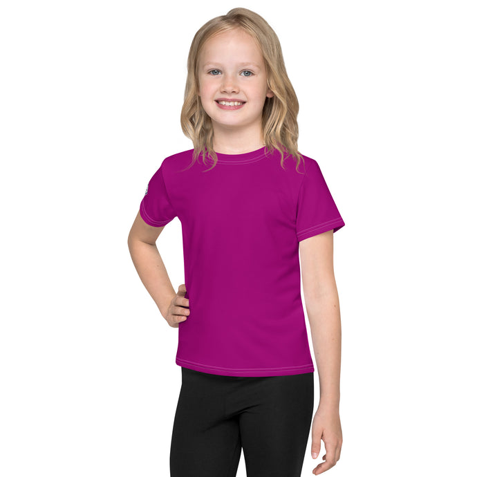 Easy-to-Wear Style: Girls Short Sleeve Solid Color Rash Guard - Fresh Eggplant Exclusive Girls Kids Rash Guard Running Short Sleeve Solid Color Swimwear