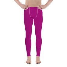 Effortless Active Style: Solid Color Leggings for Him - Vivid Purple
