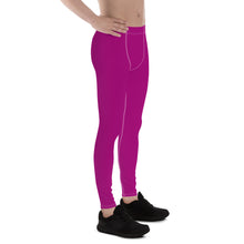 Effortless Active Style: Solid Color Leggings for Him - Vivid Purple