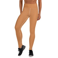 Effortless Movement: Women's Solid Color Yoga Pants - Raw Sienna