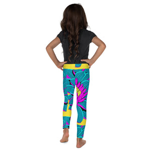 Elevate Your Girl's Active Style with Pop Art Inspired Yoga Pants 001 Dahlia Exclusive Girls Leggings