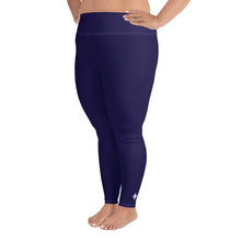 Elevate Your Workout: Women's Plus Size Solid Yoga Leggings - Midnight Blue Exclusive Leggings Plus Size Solid Color Tights Womens