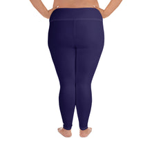Elevate Your Workout: Women's Plus Size Solid Yoga Leggings - Midnight Blue