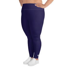 Elevate Your Workout: Women's Plus Size Solid Yoga Leggings - Midnight Blue Exclusive Leggings Plus Size Solid Color Tights Womens