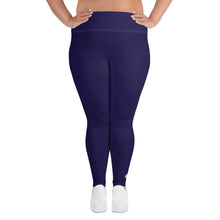 Elevate Your Workout: Women's Plus Size Solid Yoga Leggings - Midnight Blue Exclusive Leggings Plus Size Solid Color Tights Womens