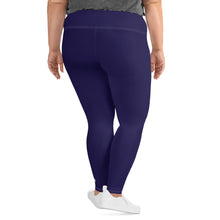 Elevate Your Workout: Women's Plus Size Solid Yoga Leggings - Midnight Blue Exclusive Leggings Plus Size Solid Color Tights Womens