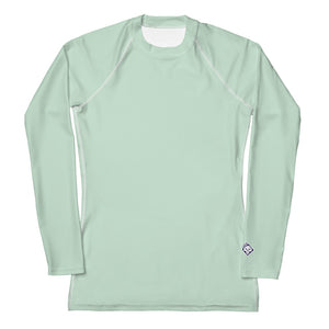 Elevated Essentials: Long Sleeve Solid Color Rash Guard for Women - Surf Crest