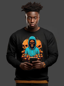Embrace the Eerie with Halloween Skeleton Man Sweatshirts 001 - Soldier Complex