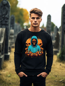 Embrace the Eerie with Halloween Skeleton Man Sweatshirts 001 Autumn wardrobe Chic Halloween looks Cozy comfort Eerie style Exclusive Fall fashion trends Fashion for spooky season Halloween Halloween apparel Halloween fashion Halloween party wear Halloween wardrobe Haunting designs Haunting elegance Macabre aesthetics Mystical fashion Seasonal attire Skeleton-themed sweatshirts Spooky outfits Statement sweatshirts Trendy apparel Versatile clothing