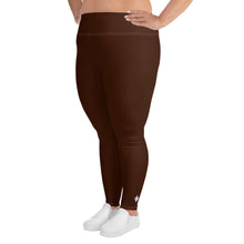Empower Your Moves: Plus Size Solid Yoga Leggings for Women - Chocolate Exclusive Leggings Plus Size Solid Color Tights Womens