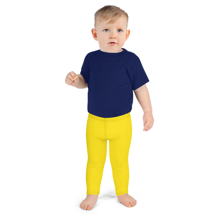 Energetic Essentials: Solid Color Workout Leggings for Boys - Golden Sun