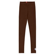 Essential Solid Color Leggings for Youth Girls – Perfect for All Seasons - Chocolate