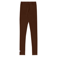 Essential Solid Color Leggings for Youth Girls – Perfect for All Seasons - Chocolate