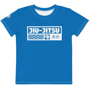 Everyday Active Gear: Boy's Short Sleeve Jiu-Jitsu Rash Guard - Azul Boys Exclusive Jiu-Jitsu Kids Rash Guard Short Sleeve