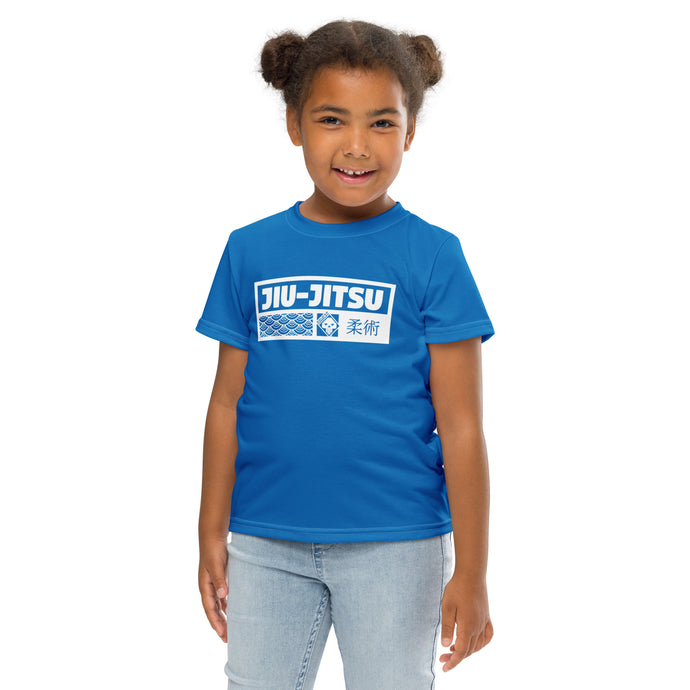 Everyday Active Gear: Girl's Short Sleeve Jiu-Jitsu Rash Guard - Azul Boys Exclusive Girls Jiu-Jitsu Kids Rash Guard Short Sleeve