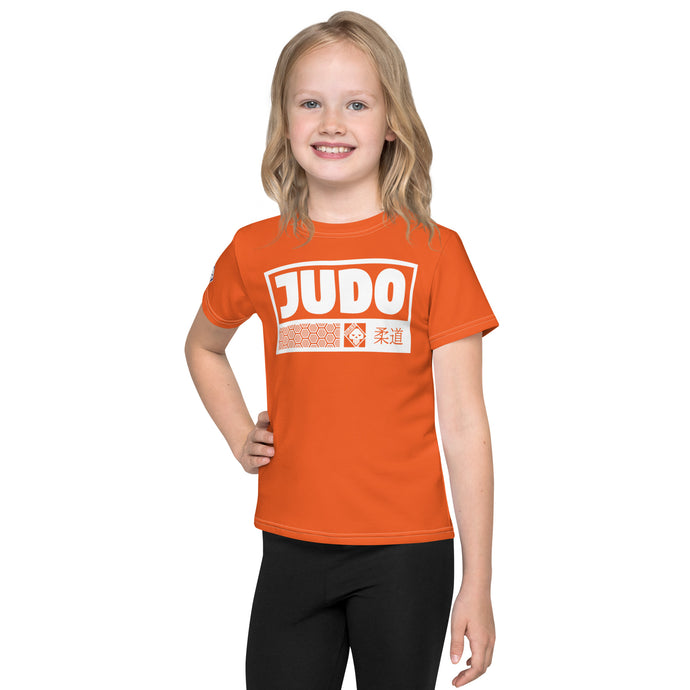 Everyday Active Wear: Girl's Short Sleeve Judo Rash Guard - Flamingo Exclusive Girls Judo Kids Rash Guard Short Sleeve