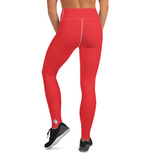 Everyday Comfort: Women's Solid Color Yoga Pants Leggings - Scarlet