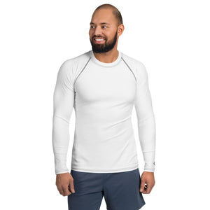 Everyday Cool: Solid Color Rash Guard for Men - Snow