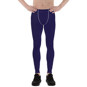 Everyday Essentials: Solid Color Leggings for Him - Midnight Blue