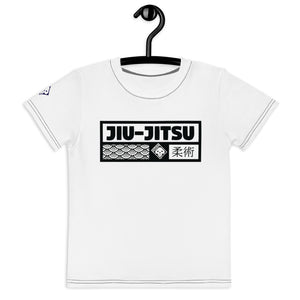 Fashionable Active Gear: Boy's Short Sleeve Jiu-Jitsu Rash Guard - Snow Boys Exclusive Jiu-Jitsu Kids Rash Guard Short Sleeve