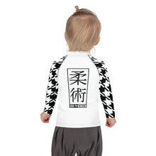 Fashionable Functionality: Girl's Houndstooth Jiu-Jitsu BJJ Rash Guard Exclusive Girls Houndstooth Jiu-Jitsu Kids Long Sleeve Rash Guard