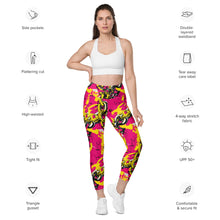 Fashionable Functionality: Women's Golden Chains 001 Mile After Mile Running Leggings with Pockets Exclusive Leggings Running Tights Womens