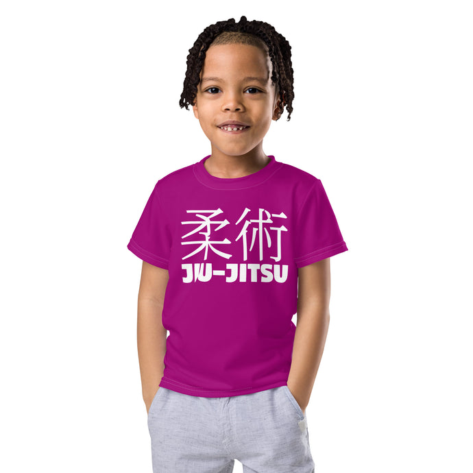 Fashionable Performance: Boy's Short Sleeve Classic Jiu-Jitsu Rash Guard - Vivid Purple Boys Exclusive Jiu-Jitsu Kids Rash Guard Short Sleeve