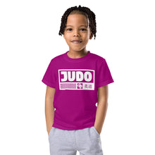Fashionable Performance: Boy's Short Sleeve Judo Rash Guard - Vivid Purple Boys Exclusive Judo Kids Rash Guard Short Sleeve