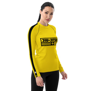 Fierce Femme Fatale: Women's Long Sleeve Kill Bill Bruce Lee BJJ Rash Guard - Jiu-Jitsu 028 Bruce Lee Exclusive Jiu-Jitsu Long Sleeve Rash Guard Womens