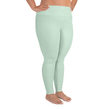 Flattering Fit: Plus Size Solid Color Workout Leggings - Surf Crest