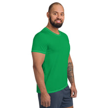 Flexible and Breathable Men's Short Sleeve Rash Guard - Solid Colors - Jade