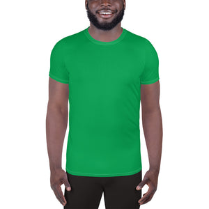 Flexible and Breathable Men's Short Sleeve Rash Guard - Solid Colors - Jade