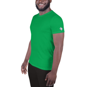 Flexible and Breathable Men's Short Sleeve Rash Guard - Solid Colors - Jade