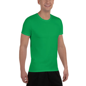 Flexible and Breathable Men's Short Sleeve Rash Guard - Solid Colors - Jade