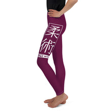Flexible Youth Girls Jiu-Jitsu Leggings – Yoga & Martial Arts Wear - Tyrian Purple