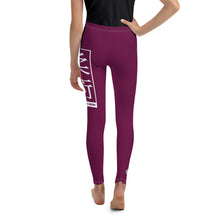 Flexible Youth Girls Jiu-Jitsu Leggings – Yoga & Martial Arts Wear - Tyrian Purple