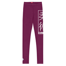 Flexible Youth Girls Jiu-Jitsu Leggings – Yoga & Martial Arts Wear - Tyrian Purple