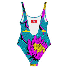 Floral Elegance: Women's Dahlia Print 001 One-Piece Swimsuit Beach Exclusive One-Piece Swimwear Womens