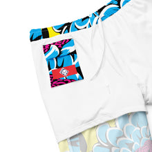 Floral Fun: Men's Dahlia Print 002 Swim Trunks Exclusive Mens Shorts Swimwear