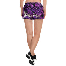 Garden of Speed: Women's Mile After Mile - Purple Flowers 001 Exclusive Running Shorts Womens