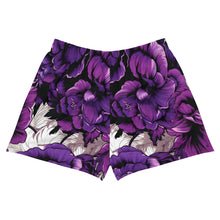 Garden of Speed: Women's Mile After Mile - Purple Flowers 001 Exclusive Running Shorts Womens