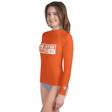 Girls Brazilian Jiu-Jitsu Compression Shirt – Long Sleeve Rash Guard - Flamingo