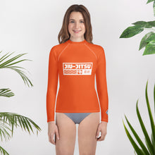 Girls Brazilian Jiu-Jitsu Compression Shirt – Long Sleeve Rash Guard - Flamingo