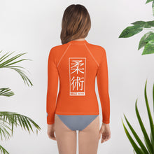 Girls Brazilian Jiu-Jitsu Compression Shirt – Long Sleeve Rash Guard - Flamingo