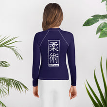 Girls Brazilian Jiu-Jitsu Long Sleeve Rash Guard – No-Gi Performance Top - Midnight Blue